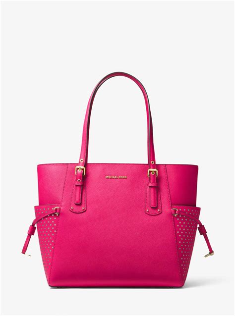 michael kors poly lg tote ultra pink|pink tote bag.